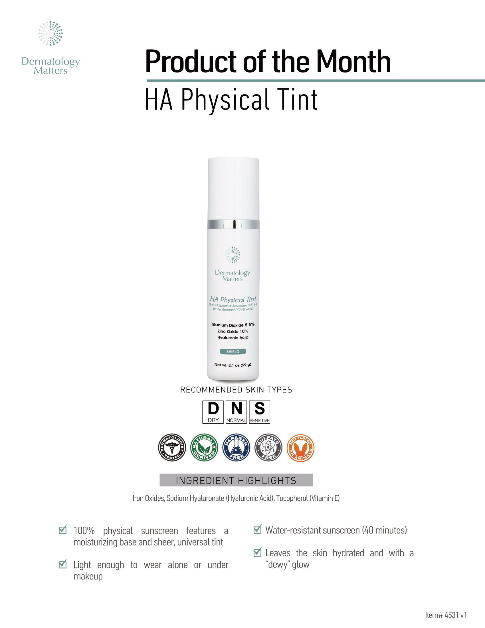 HA Phyiscal Tint SPF 44 - additional image